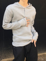 Yeezy Relax Fit Henley Neck Hoodie 4C