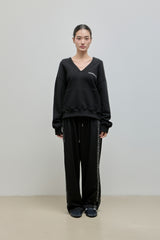 Embroidered Track Pants_Black