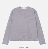 No.1420 ストライプカッティングクロップT(4color)