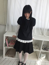 ボタンスリットミディスカート