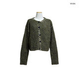 (3color) Mongle Stitch Hairy Loose Cardigan
