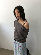 シェール レース スリーブレス(3color)