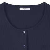 Bella Semi Crop Cardigan Navy