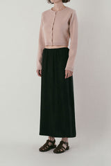 Basic round cardigan_pink