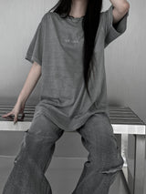 [unisex] ピグメントクロスオーバーフィット半袖Tシャツ (2color)