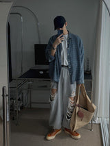 [ASCLO MADE] Tencel Indigo Washed Check Shirt