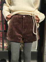 [Guest Look] Corduroy Shorts with Fur Lining (3c)