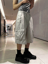 Multi-Pocket Cargo Bermuda Shorts