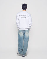 25FW ベーシックロゴナッピングスウェットシャツ メランジ