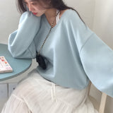 [MADE/6color] ポニー、Vネックのゆったりフィットトレーナー