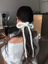 [Muffler Set/Wool Knit] Cozen Off-Shoulder Loose Fit Tie Knit