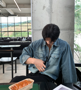  Seattle Hachi Western Brushed Overfit Denim Shirt