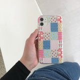 パッチワークデザインスマホケース