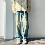 Faded Panel Wide Denim