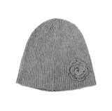 Flower Hairy Knit Beanie