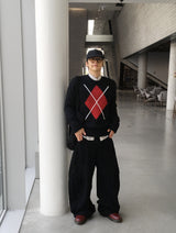 No.1493 D roll-up button KNIT (3color)