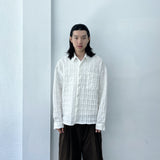 Textured Grid Crinkle Shirt