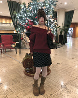 Ruo Strap Off-shoulder Wool Knit