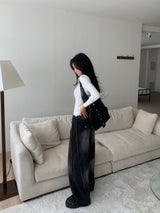 Daily Hug Soft Square Neck Golji ニット長袖Tシャツ (4 Colors)