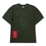 プレイングセミオーバーサイズTシャツ ブラック／カーキ