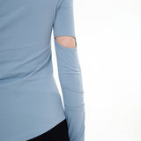 CUTOUT ZIPPER TOP(SKY BLUE)