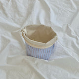 classic pouch_stripe skyblue brown