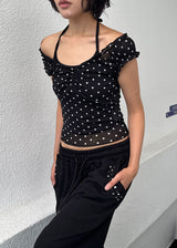 SHIRRING DOT 2-WAY TOP