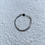 Black Accent Double Chain Bracelet