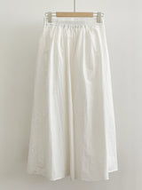Shooly Pintuck Banding Flare Long Skirt