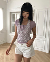 Byuring Halter-Neck Short-Sleeve T-Shirt
