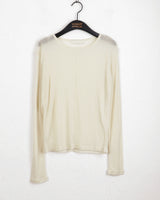 ソーンウールテンセルカットシースルーレイヤードTシャツ