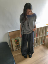 カヒニオフショルダータイシャーリング半袖Tシャツ