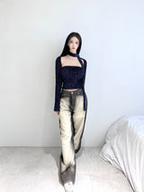 グリッターニットトップボレロカーディガンセット (3color)