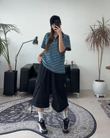 Gaen Terry Stripe Collar Tee