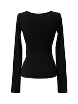 belted wrap V-neck T (2color)