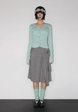 TWIST BUTTON CARDIGAN