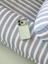 [Magsafe] ミントクリームシルバーグラスバンパーケース