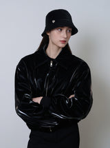 Salina leather bomber (black)