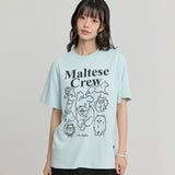 マルチーズクルーライングラフィック半袖Tシャツ