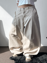 Rabbit Pigment Washed Balloon Long Pants 2 SIZE 3 COLORS 