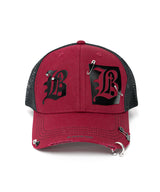 BBD Dual B Logo Trucker Mesh Cap (Burgundy)