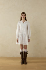 MEADOW ピンタックリボンドレス