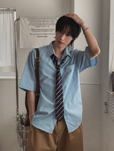 Print Basic Short Sleeve Shirt