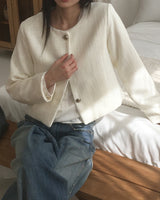 Becche silver button tweed jacket