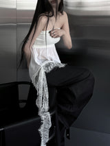 lace frill two-way top (2color)