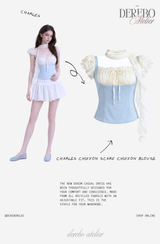 Charles chiffon scarf chiffon blouse