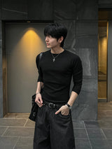 ロアー マッスルフィット リブロングスリーブTシャツ