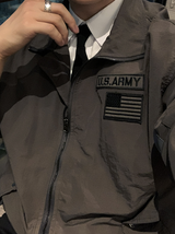 Wayne Military Patch Flight Aviation Jacket