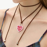Heart Sprinkle Star Choker String Necklace 