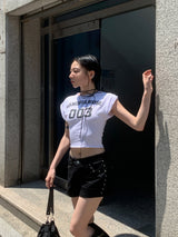 プレイヤー003 クロップ半袖Tシャツ (3 colors)